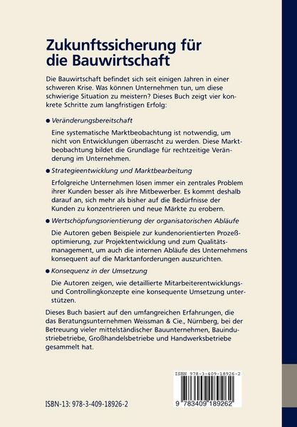 Produktbild: Zukunftssicherung f&uuml;r die Bauwirtschaft