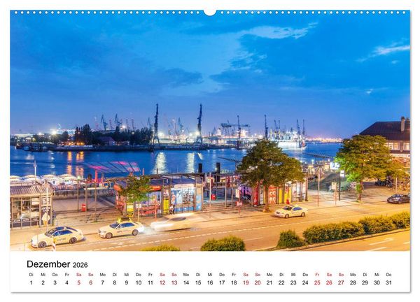 Produktbild: Die farbige Hafenstadt Hamburg (hochwertiger Premium Wandkalender 2026 DIN A2 quer), Kunstdruck in Hochglanz