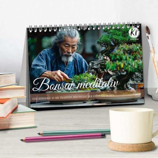 Produktbild: Bonsai meditativ (Tischkalender 2026 DIN A5 quer), CALVENDO Monatskalender