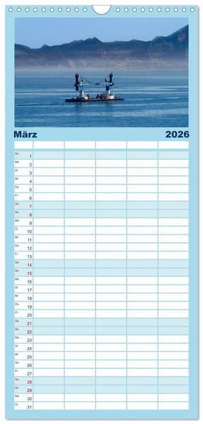 Produktbild: Familienplaner 2026 - Hochseeschiffe mit 5 Spalten (Wandkalender, 21 x 45 cm) CALVENDO