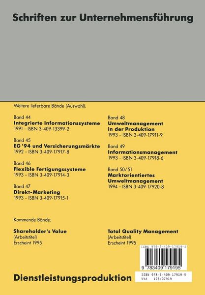 Produktbild: Dienstleistungsproduktion