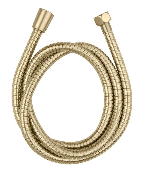 Produktbild: Edelstahl Duschschlauch Mod. Brass 150 cm Gold, 1/2" Standardanschluss, Verdrehschutz