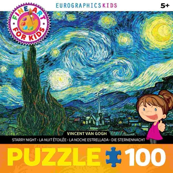 Produktbild: Starry Night by Vincent Van Gogh 100-Piece Puzzle
