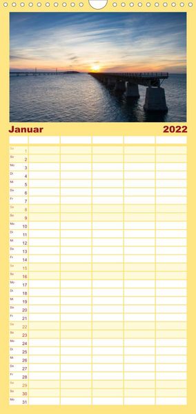 Produktbild: Familienplaner Florida - Sonne, Str&auml;nde und Naturparks (Wandkalender 2022 , 21 cm x 45 cm, hoch)