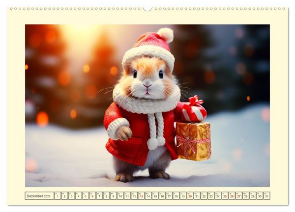 Produktbild: Liebliche Kaninchen. Flauschige Hopsis haben Spa&szlig; (hochwertiger Premium Wandkalender 2026 DIN A2 quer), Kunstdruck in Hochglanz