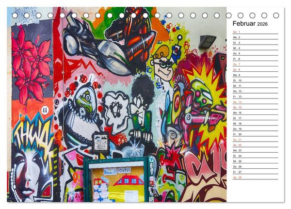 Produktbild: Graffiti (Tischkalender 2026 DIN A5 quer), CALVENDO Monatskalender