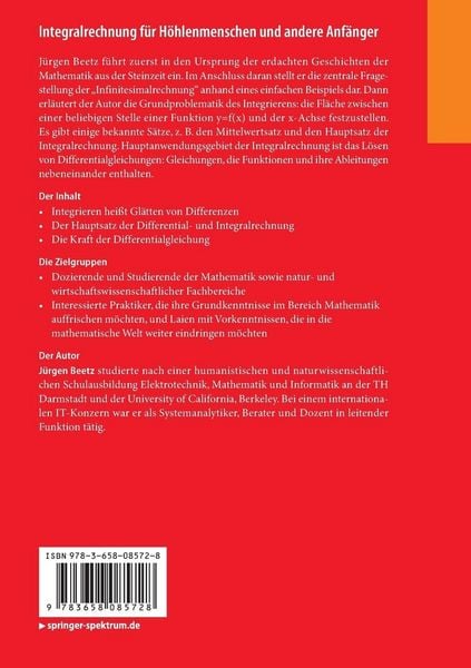Produktbild: Integralrechnung f&uuml;r H&ouml;hlenmenschen und andere Anf&auml;nger