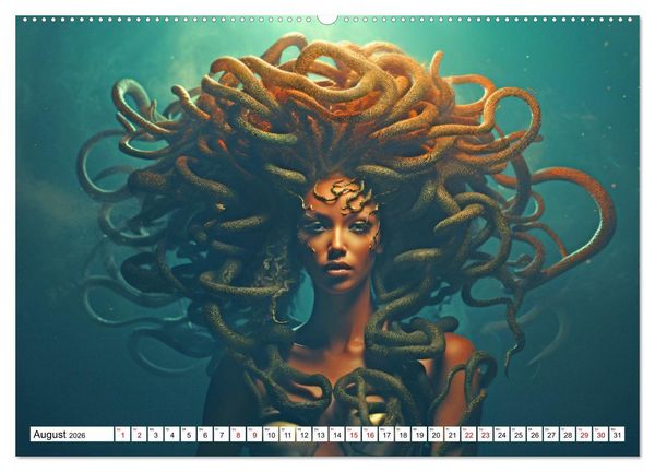 Produktbild: Mystische Kreaturen - Ein Jahr voller Magie und Fantasie (hochwertiger Premium Wandkalender 2026 DIN A2 quer), Kunstdruck in Hochglanz