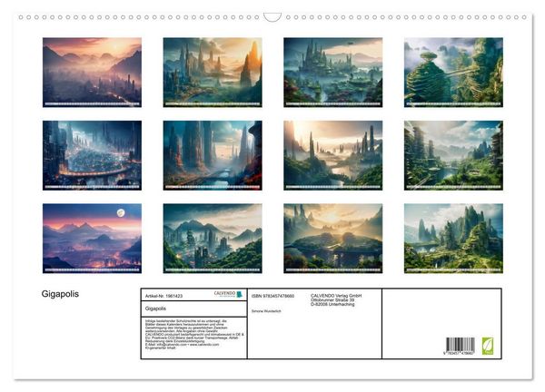 Produktbild: Gigapolis (Wandkalender 2026 DIN A2 quer), CALVENDO Monatskalender