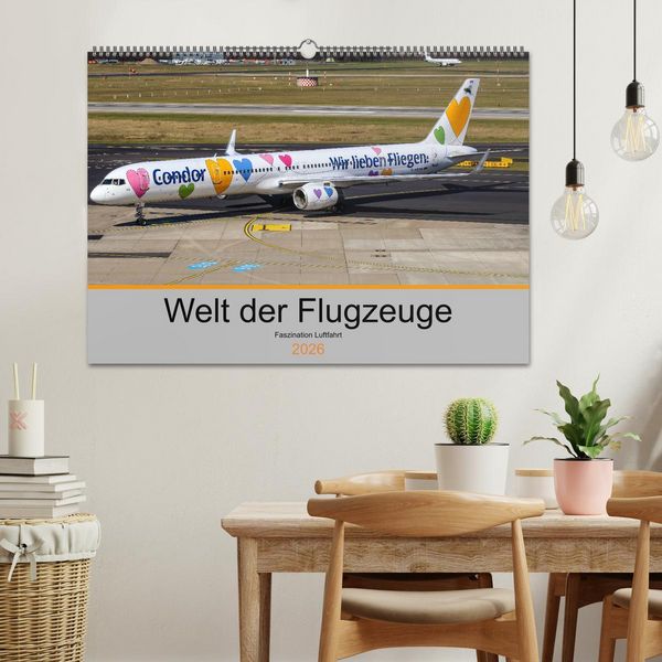 Produktbild: Welt der Flugzeuge - Faszination Luftfahrt 2026 (Wandkalender 2026 DIN A2 quer), CALVENDO Monatskalender