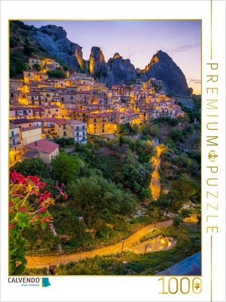Produktbild: CALVENDO Puzzle Castelmezzano bei Sonnenaufgang | 1000 Teile Lege-Gr&ouml;&szlig;e 64x48cm Foto-Puzzle f&uuml;r gl&uuml;ckliche Stunden