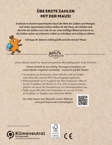 Produktbild: Erste Zahlen &uuml;ben mit der Maus. F&uuml;r Kinder ab 5 Jahren