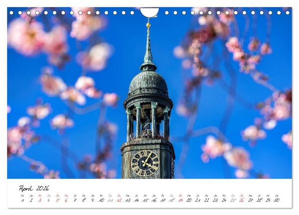 Produktbild: Mit Hamburg durchs Jahr 2026 (Wandkalender 2026 DIN A4 quer), CALVENDO Monatskalender