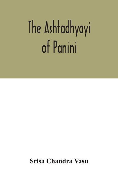 Produktbild: The Ashtadhyayi of Panini