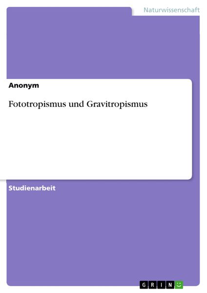 Produktbild: Fototropismus und Gravitropismus