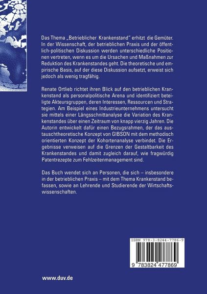 Produktbild: Betrieblicher Krankenstand als personalpolitische Arena