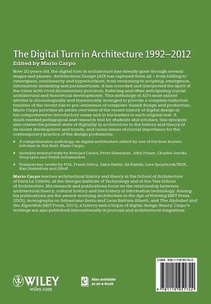 Produktbild: The Digital Turn in Architecture 1992 - 2012