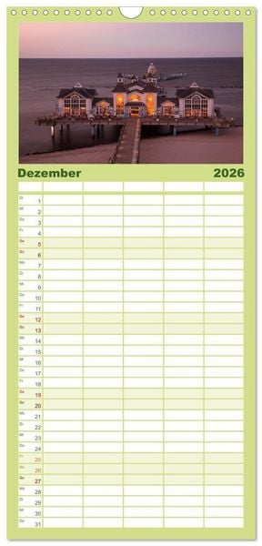 Produktbild: Familienplaner 2026 - Mecklenburg &ndash; Vorpommern, Sch&ouml;nheiten im Land der Ostseek&uuml;ste mit 5 Spalten (Wandkalender, 21 x 45 cm) CALVENDO