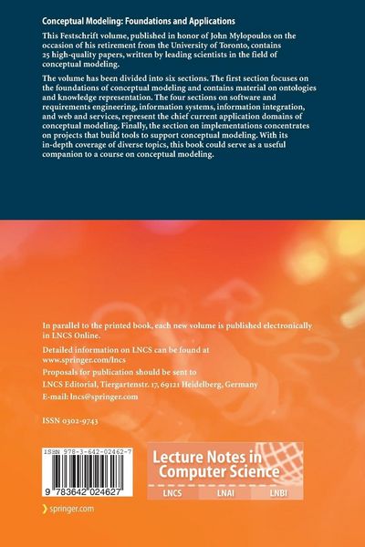 Produktbild: Conceptual Modeling: Foundations and Applications