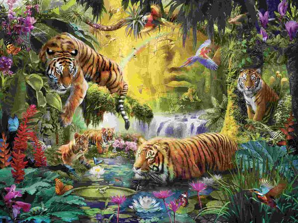 Produktbild: Erwachsenenpuzzle 1500 Teile - Idylle am Wasserloch
