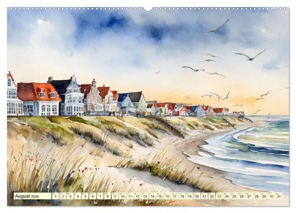 Produktbild: Norddeutsches Wattenmeer (hochwertiger Premium Wandkalender 2026 DIN A2 quer), Kunstdruck in Hochglanz