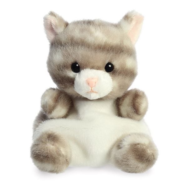 Palm Pals Silver Kitty Cat Plush Toy