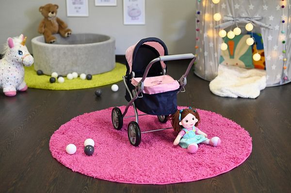 Produktbild: Knorrtoys 63342 - Puppenwagen Mini Lili Princess Blue, klappbar, Schieberh&ouml;he: 56cm