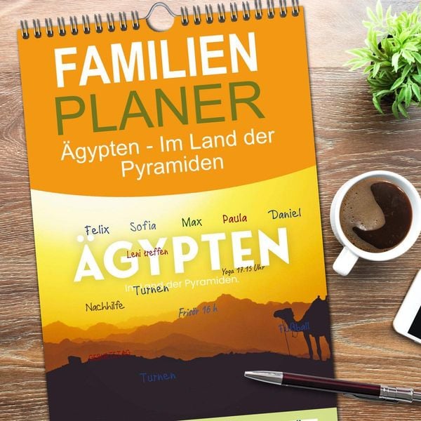 Produktbild: Familienplaner 2026 - &Auml;gypten - Im Land der Pyramiden mit 5 Spalten (Wandkalender, 21 x 45 cm) CALVENDO