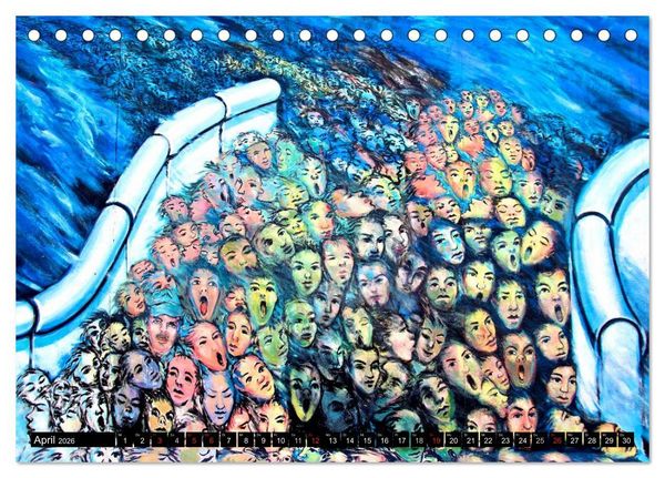 Produktbild: Berlin - Die East Side Gallery (Tischkalender 2026 DIN A5 quer), CALVENDO Monatskalender