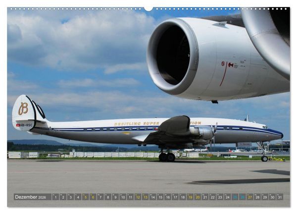 Produktbild: Lockheed Super Constellation HB-RSC (hochwertiger Premium Wandkalender 2026 DIN A2 quer), Kunstdruck in Hochglanz