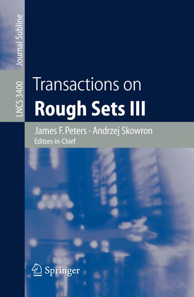 Produktbild: Transactions on Rough Sets III