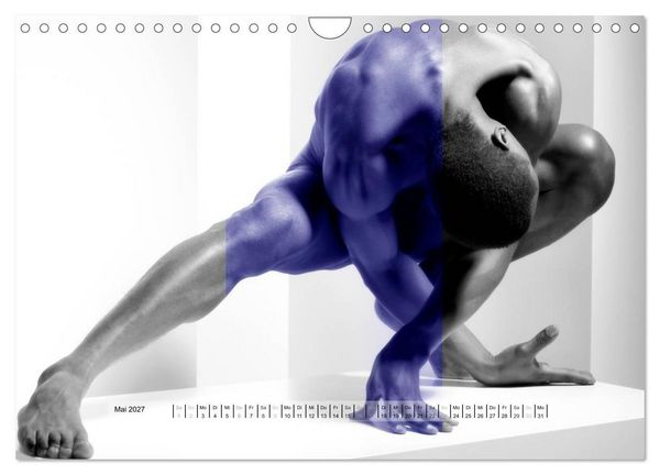 Produktbild: Naked men behind the colors &ndash; &Auml;sthetische Aktfotografien (Wandkalender 2027 DIN A4 quer), CALVENDO Monatskalender