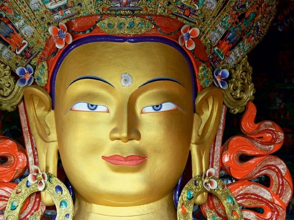 Produktbild: CALVENDO Puzzle Maitreya Buddhastatue in Thiksey | 1000 Teile Lege-Gr&ouml;&szlig;e 64x48cm Foto-Puzzle f&uuml;r gl&uuml;ckliche Stunden
