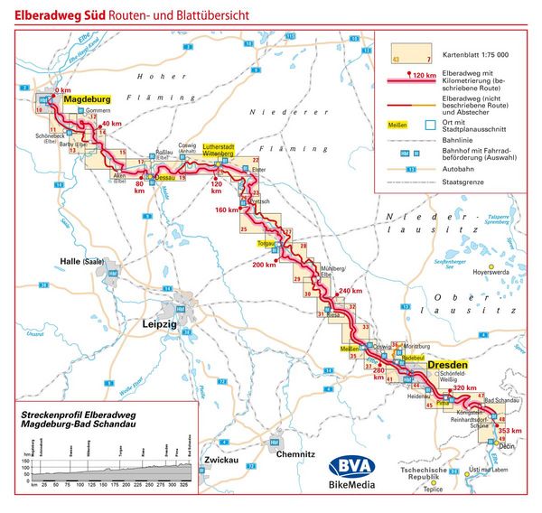 Produktbild: BVA ADFC Radreisef&uuml;hrer Elberadweg S&uuml;d
