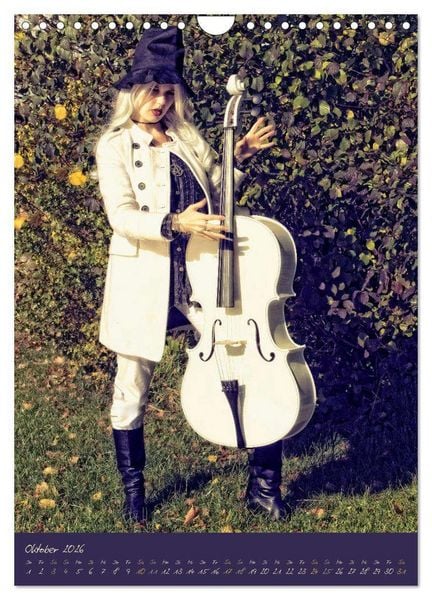 Produktbild: Wei&szlig;es Cello auf Reisen (Wandkalender 2026 DIN A4 hoch), CALVENDO Monatskalender