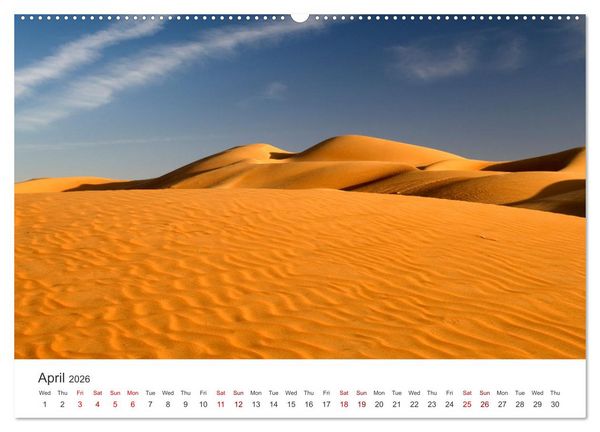 Produktbild: Desert dunes in Abu Dhabi (High Quality Premium Wall Calendar 2026 DIN A2 landscape),CALVENDO 12 Month Wall Calendar