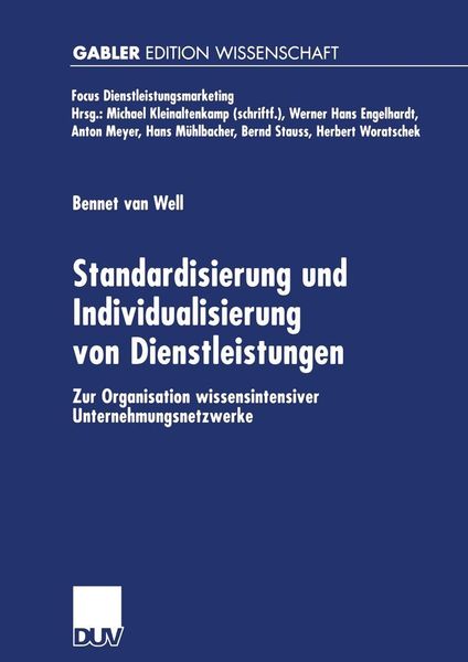 Produktbild: Standardisierung und Individualisierung von Dienstleistungen