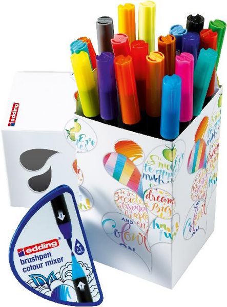 Produktbild: edding 1340 Pinselstifte Brushpen Colour Happy Set, 20er Set