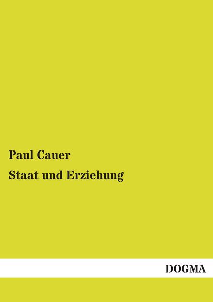 Produktbild: Staat und Erziehung