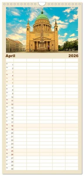 Produktbild: Familienplaner 2026 - Potsdam - Schlösser, Parks und der Alte Fritz mit 5 Spalten (Wandkalender, 21 x 45 cm) CALVENDO