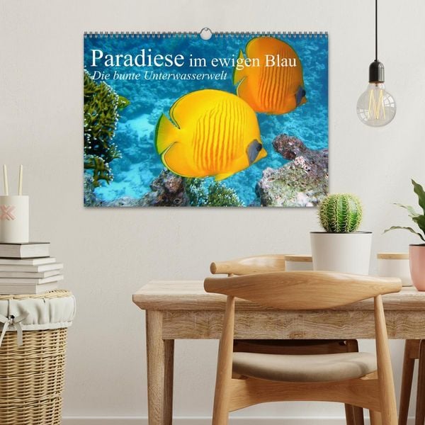 Produktbild: Paradiese im ewigen Blau. Die bunte Unterwasserwelt (Wandkalender 2026 DIN A3 quer), CALVENDO Monatskalender