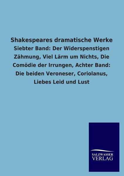 Produktbild: Shakespeares dramatische Werke