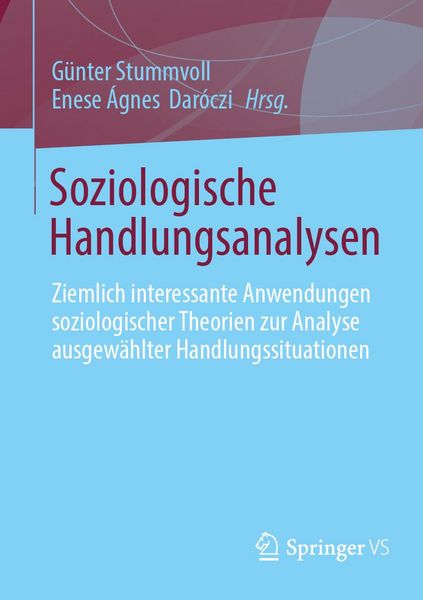 Produktbild: Soziologische Handlungsanalysen