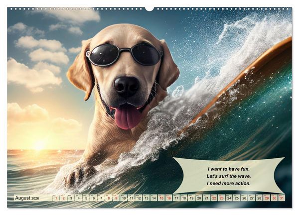 Produktbild: Great fun for Labrador lovers (Wall Calendar 2026 DIN A2 landscape), CALVENDO 12 Month Wall Calendar