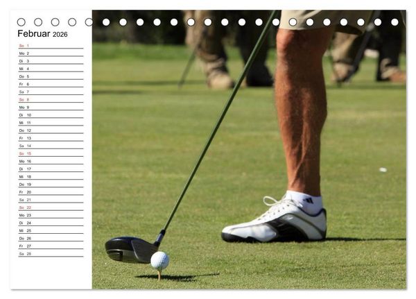Produktbild: Abenteuer Golfspielen. Impressionen (Tischkalender 2026 DIN A5 quer), CALVENDO Monatskalender