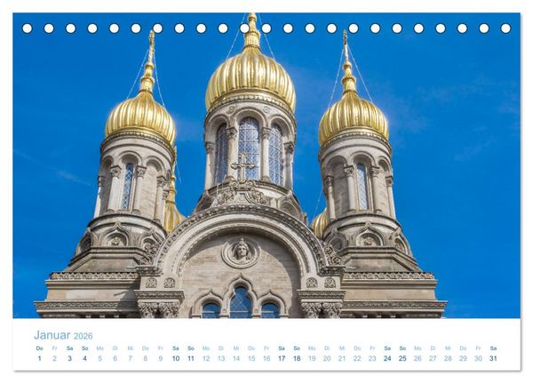 Produktbild: Daheim in Wiesbaden (Tischkalender 2026 DIN A5 quer), CALVENDO Monatskalender