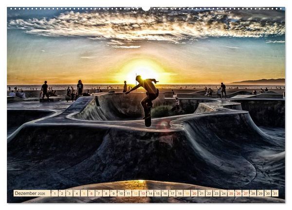 Produktbild: Skateboarding, so cool (Wandkalender 2026 DIN A2 quer), CALVENDO Monatskalender
