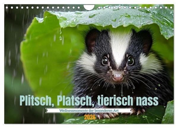 Produktbild: Plitsch, Platsch, tierisch nass (Wandkalender 2026 DIN A4 quer), CALVENDO Monatskalender