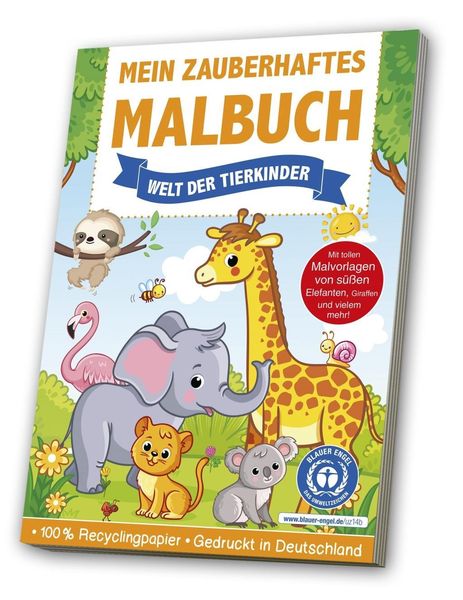 Mein zauberhaftes Malbuch: Welt der Tierkinder, Geheftet von , Media Verlagsgesellschaft