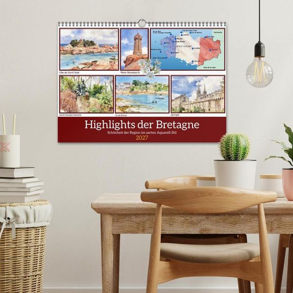 Produktbild: Highlights der Bretagne (Wandkalender 2027 DIN A3 quer), CALVENDO Monatskalender